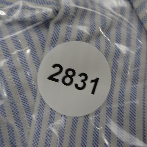 Vintage Polo Ralph Lauren Button Up Shirt Mens 16.5 34 Blue Regular Fit Striped - Picture 13 of 13